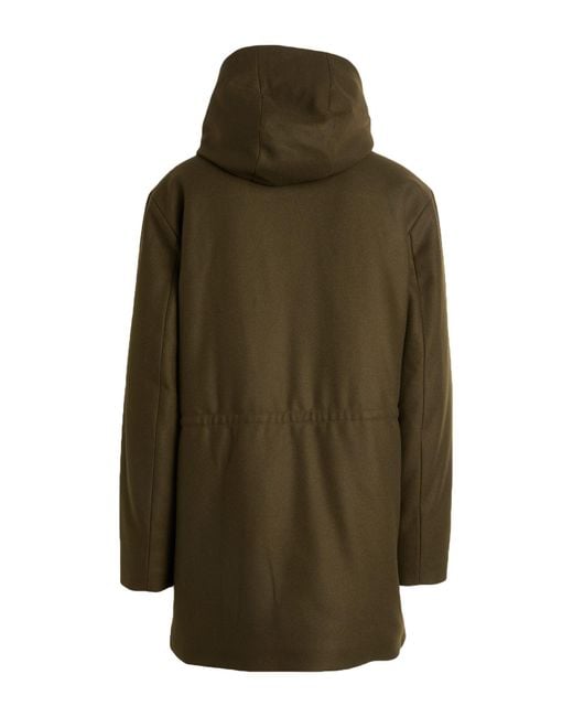 Sandro Gray Coat Wool, Polyamide, Cashmere for men