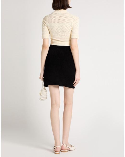 Sandro White Mini Dress Viscose, Polyamide, Elastane