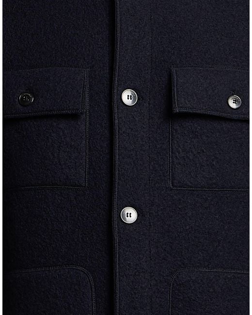 Façonnable Blue Midnight Jacket Wool for men