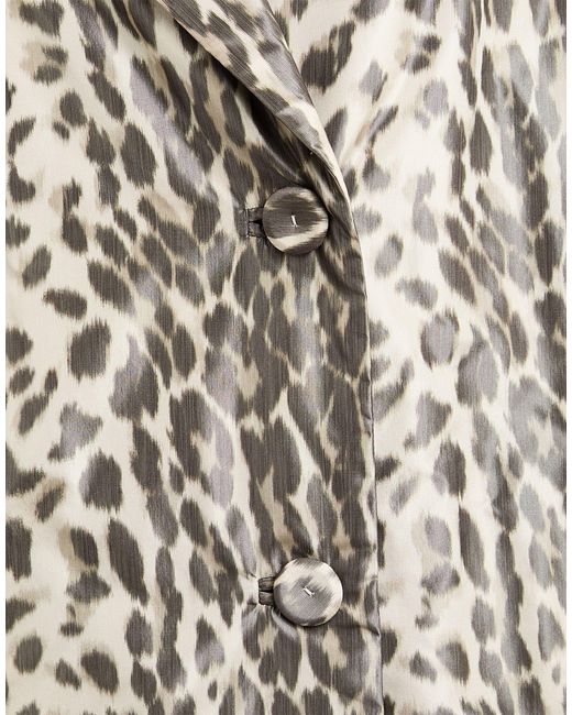 Aspesi White Lead Coat Polyester, Silk