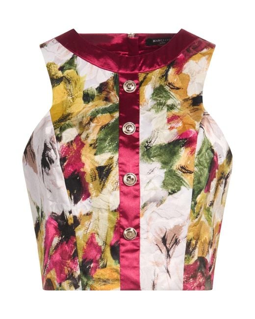 MARCIANO BY GUESS Red Garnet Top Cotton, Viscose, Elastane