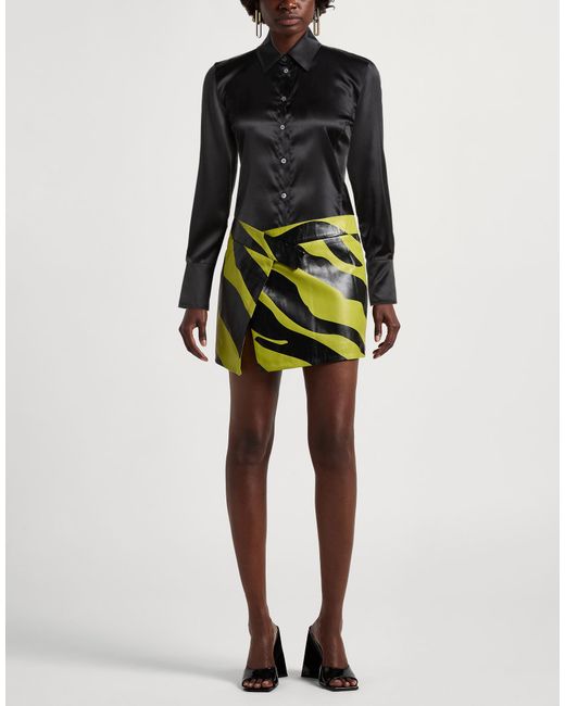 Robert Friedman Black Shirt Silk, Elastane