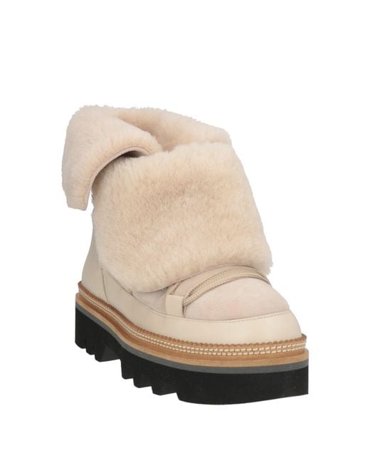 Hogan Natural Ankle Boots Shearling