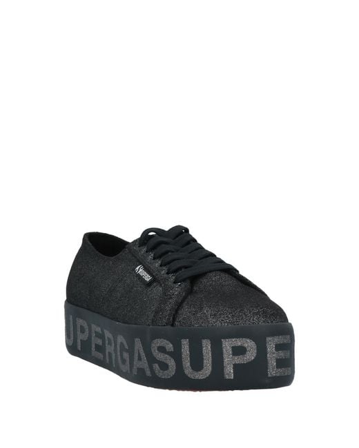 Superga Black Sneakers Textile Fibers