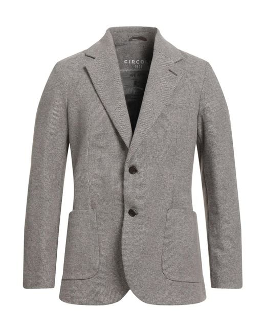 Circolo 1901 Gray Blazer Cotton, Elastane for men