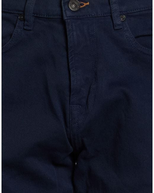 Paul Smith Blue Pants Cotton, Elastane for men