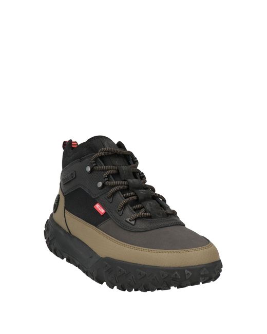 Timberland Black Sneakers Leather, Textile Fibers for men
