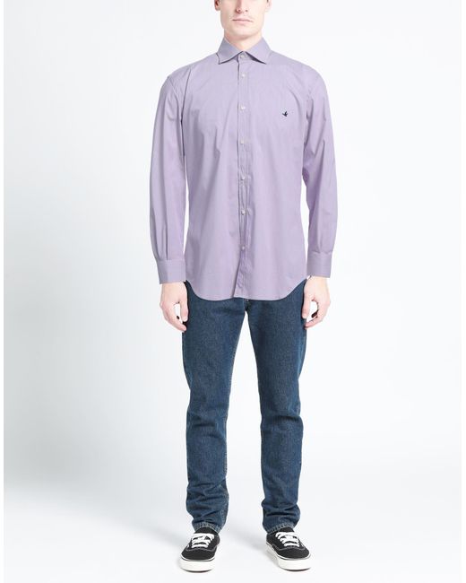 Brooksfield Purple Shirt for men