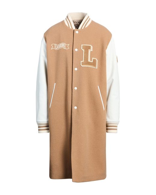 Lardini Natural Coat Wool, Polyamide, Calfskin for men