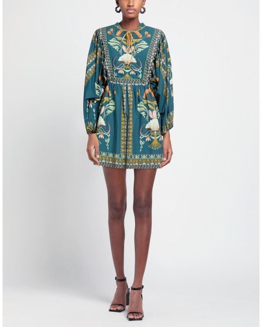 Lug Von Siga Blue Mini Dress Cotton