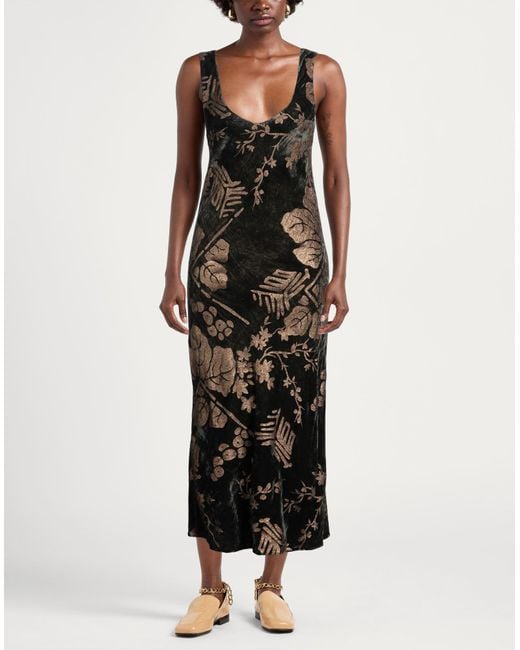 Gentry Portofino Black Maxi Dress Viscose, Silk