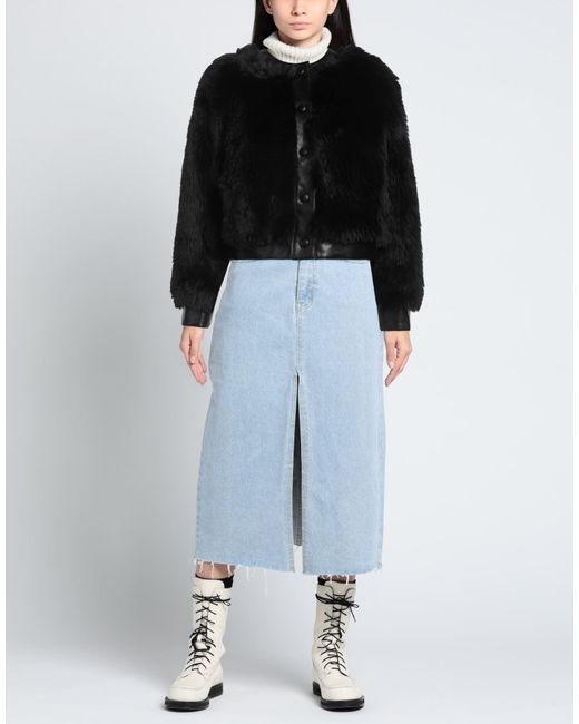 Twinset Black Shearling & Teddy