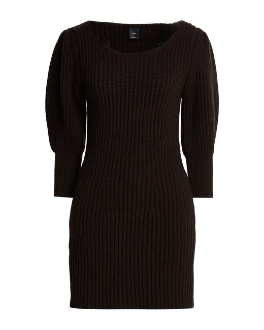 Pinko Black Mini Dress Wool, Cashmere
