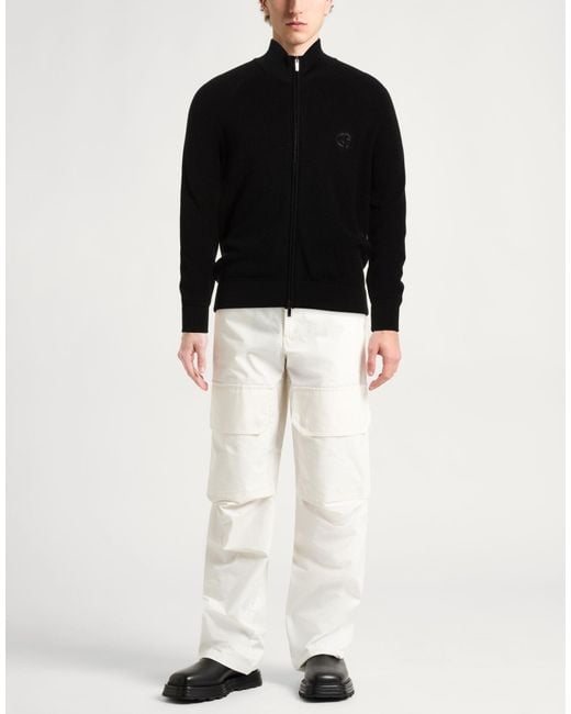 Giorgio Armani Black Cardigan Virgin Wool for men