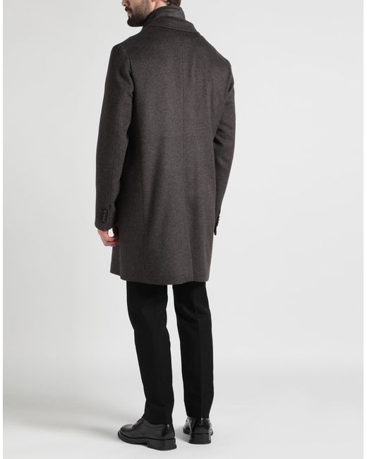 Manteau long Barba Napoli pour homme en coloris Gray