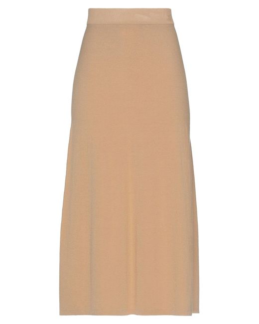 Max Mara Synthetic Midi Skirt in Camel (Natural) | Lyst