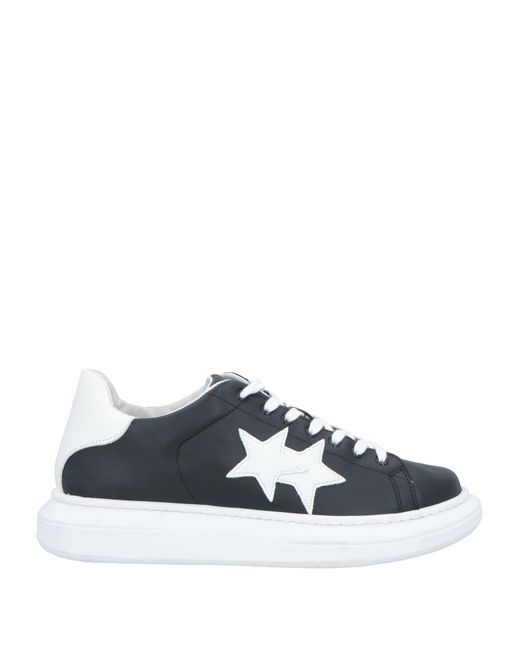2 Star Black Sneakers for men
