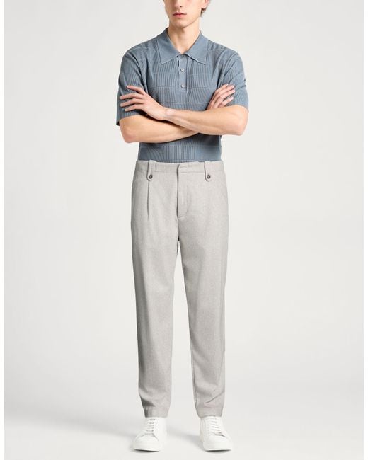 Eleventy Gray Pants Wool, Cashmere, Elastane for men