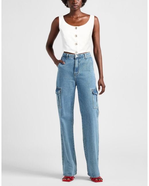 Gaelle Paris White Top Polyester, Elastane