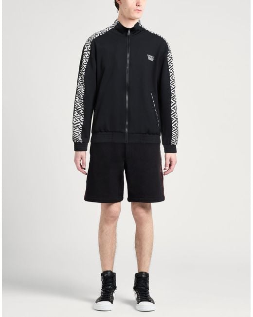 Versace Black Sweatshirt Polyamide, Elastane for men