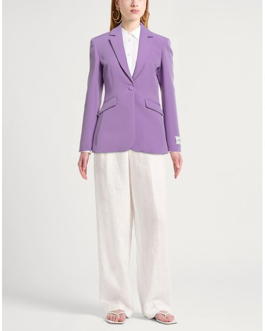 hinnominate Purple Lilac Blazer Polyester, Elastane