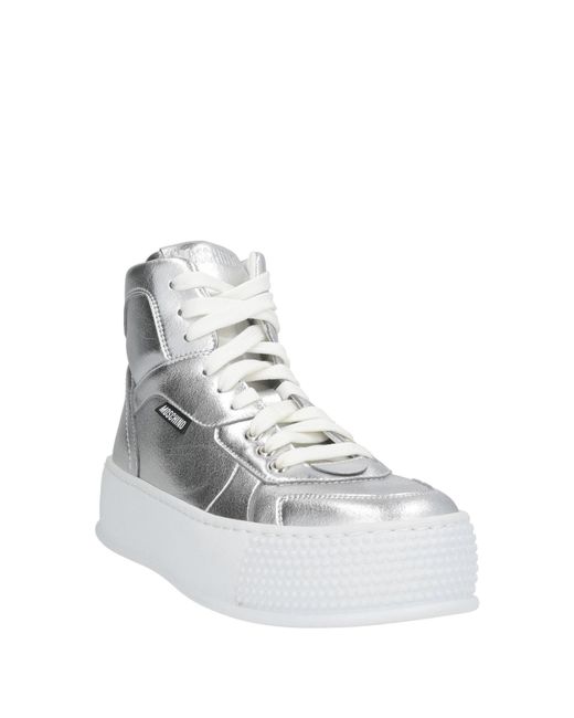 Moschino White Sneakers Synthetic Material