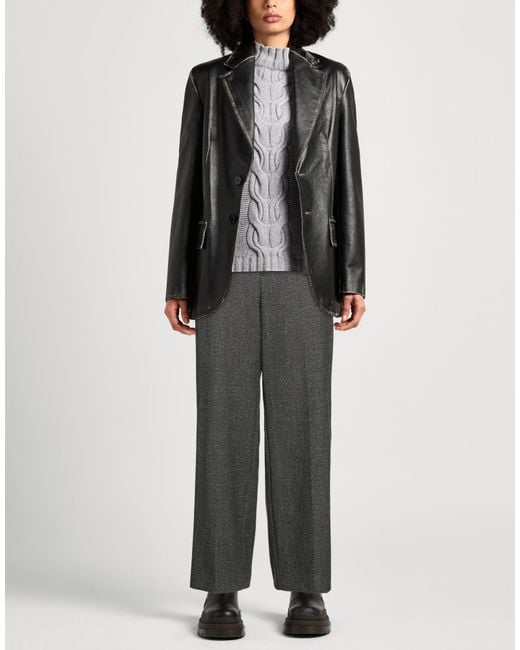 AMI Gray Pants Virgin Wool, Cotton