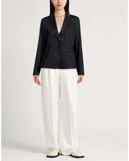 MAX&Co. Black Blazer Cotton, Elastane
