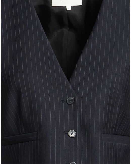 Ba&sh Blue Midnight Tailored Vest Polyester, Wool, Elastane
