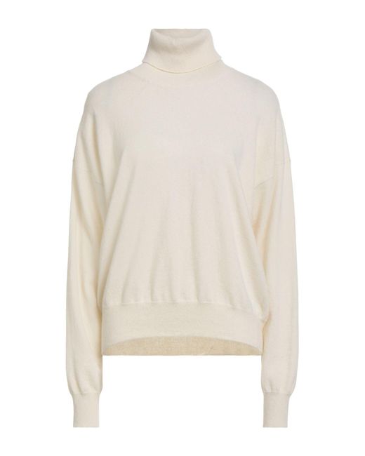 Grifoni White Rollkragenpullover