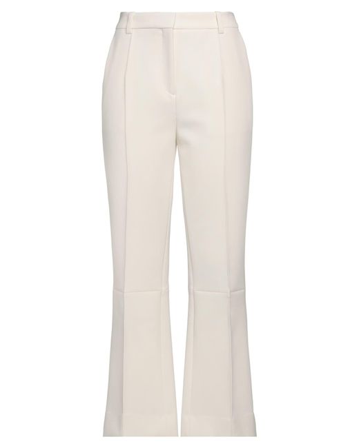 Victoria Beckham White Pants Polyester, Virgin Wool, Polyamide, Elastane