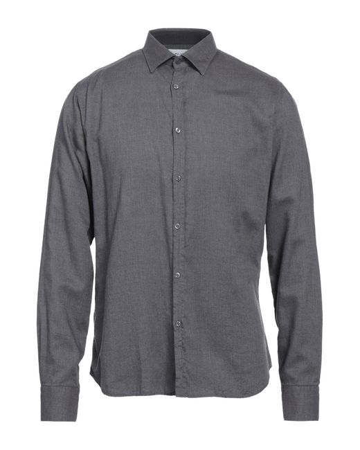 Aglini Gray Lead Shirt Cotton for men