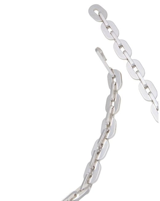 Jil Sander White Necklace Metal