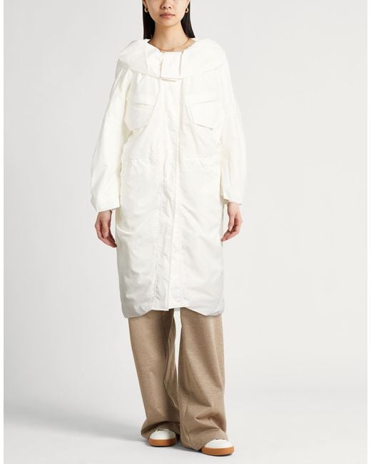 Khrisjoy White Overcoat & Trench Coat