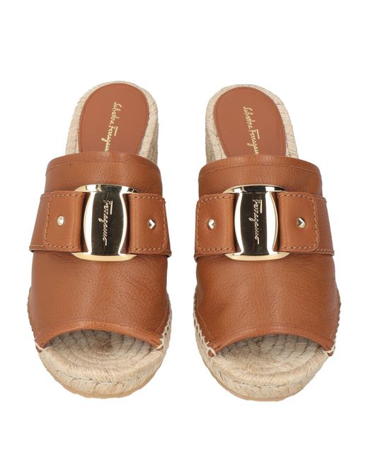 Ferragamo Brown Espadrilles Leather