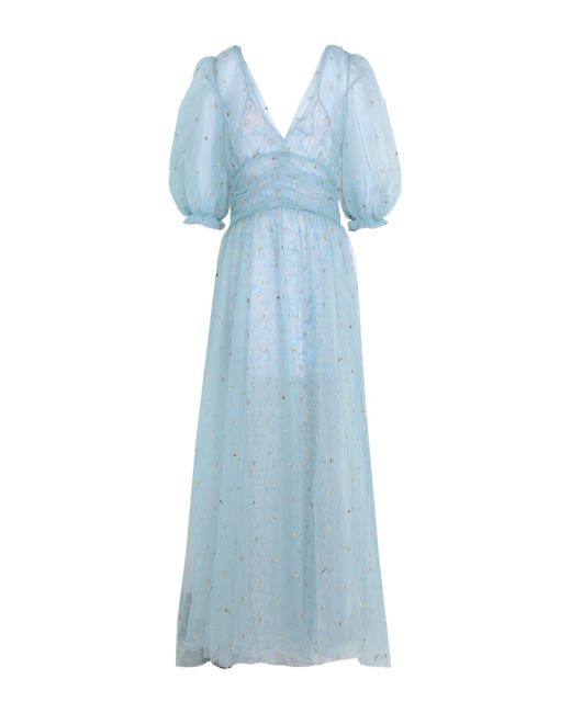 Luisa Beccaria Blue Maxi Dress