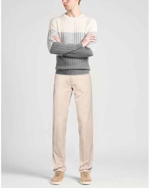 Trussardi Natural Pants Cotton for men