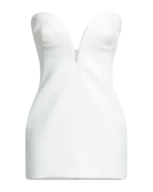 Vestido corto sin mangas con escote corazón Monot de color White