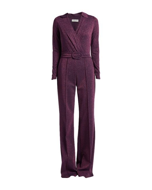 La Petite Robe Di Chiara Boni Women's Purple Plum Jumpsuit