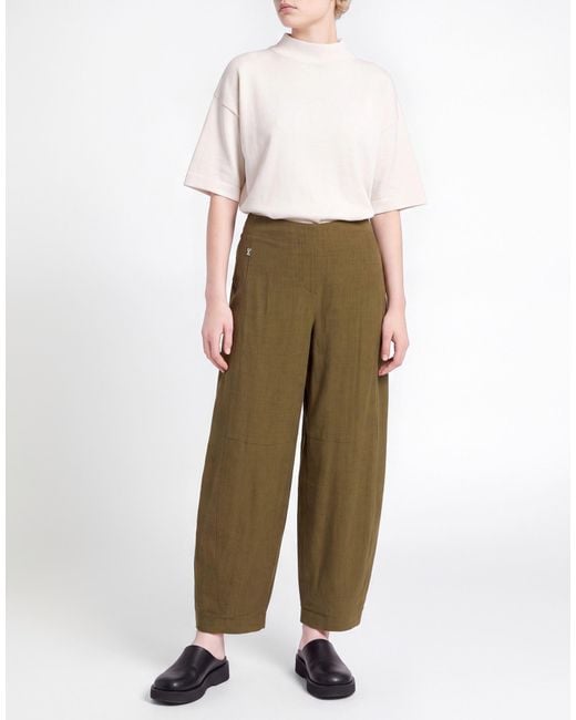 Jijil Green Pants Polyester, Viscose, Elastane