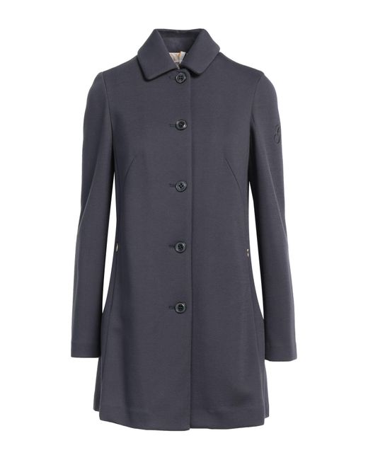 Geospirit Blue Overcoat & Trench Coat Viscose