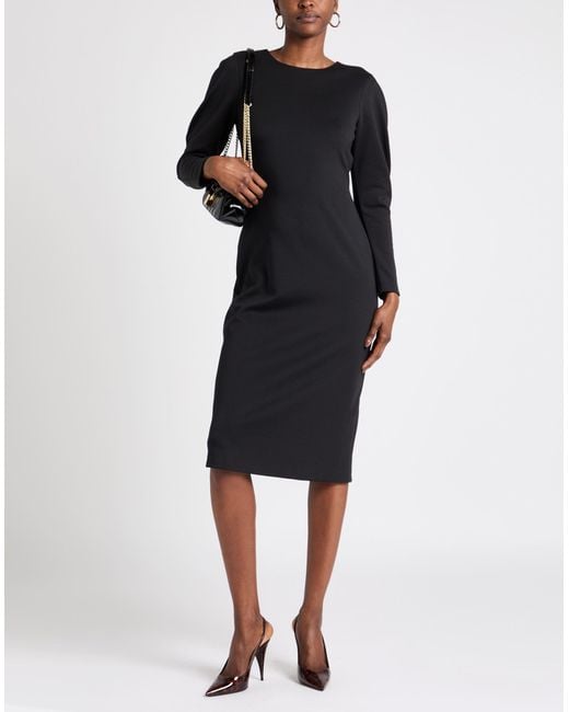 MEIMEIJ Black Midi Dress Polyester, Elastane