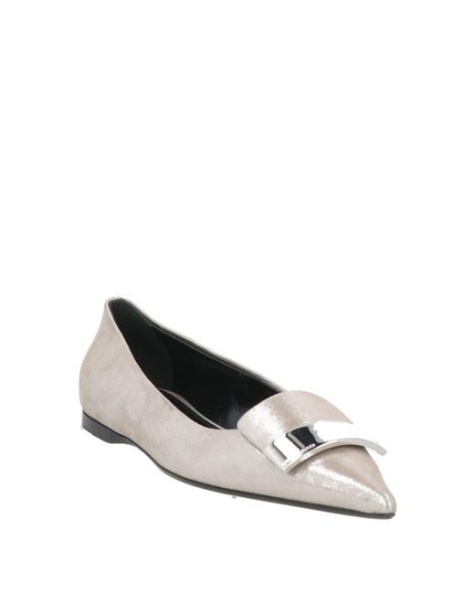 Sergio Rossi White Ballet Flats Leather