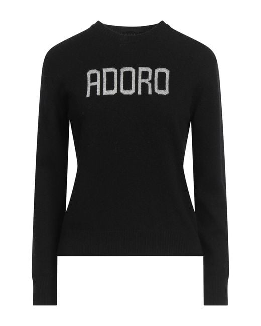 Mc2 Saint Barth Black Après-Ski Collection Sweater Wool, Viscose, Polyamide, Cashmere