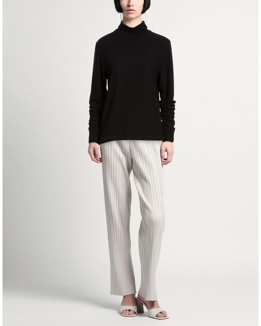DONNI. Black Turtleneck Rayon, Polyester, Elastane