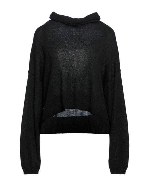 Manila Grace Black Turtleneck Acrylic, Polyamide, Mohair Wool