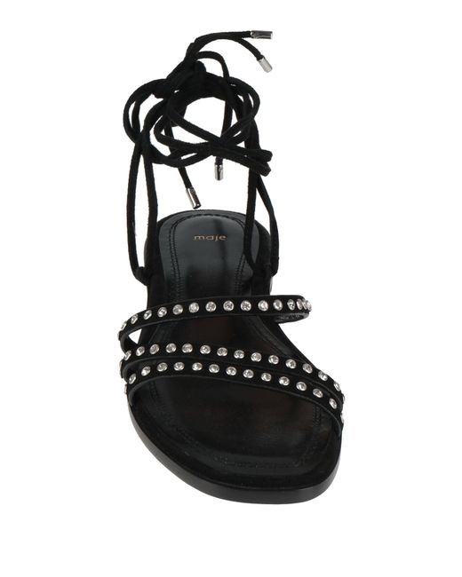 Maje Black Sandals Leather