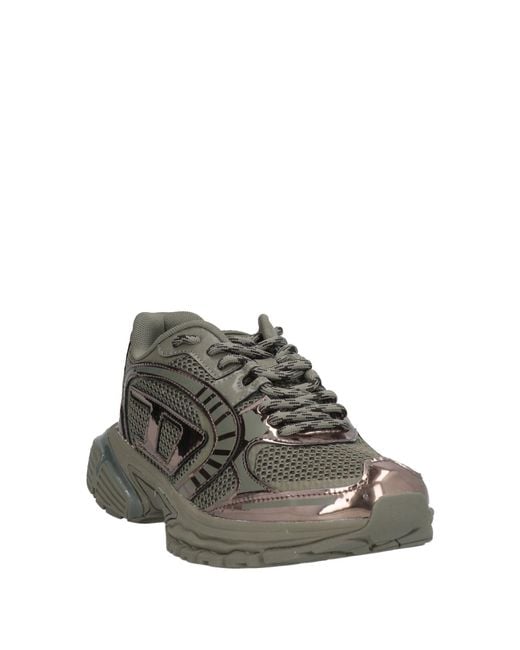 DIESEL Gray Military Sneakers Textile Fibers