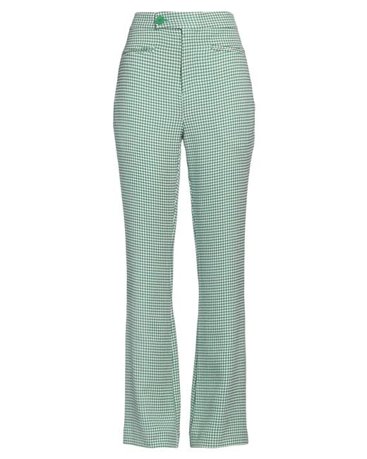 Isabelle Blanche Green Pants Polyester, Viscose, Elastane