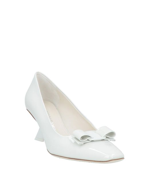 Ferragamo White Pumps